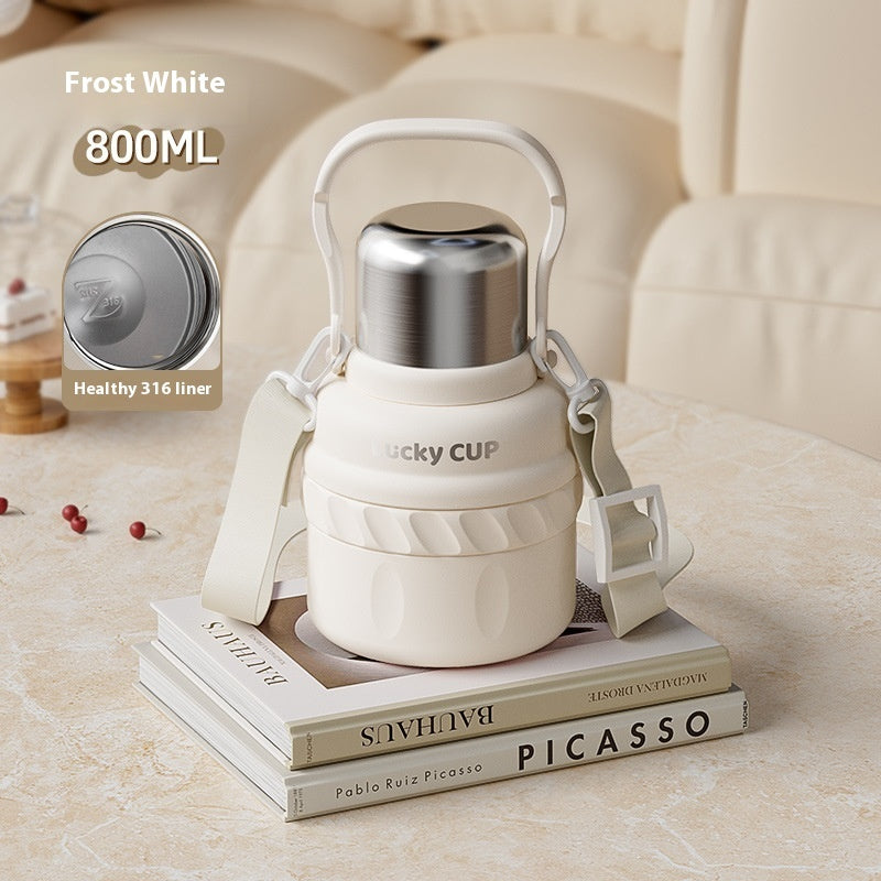 Girls' Good-looking Large Capacity 316 Stainless Steel Insulated Outdoor Portable Kettle