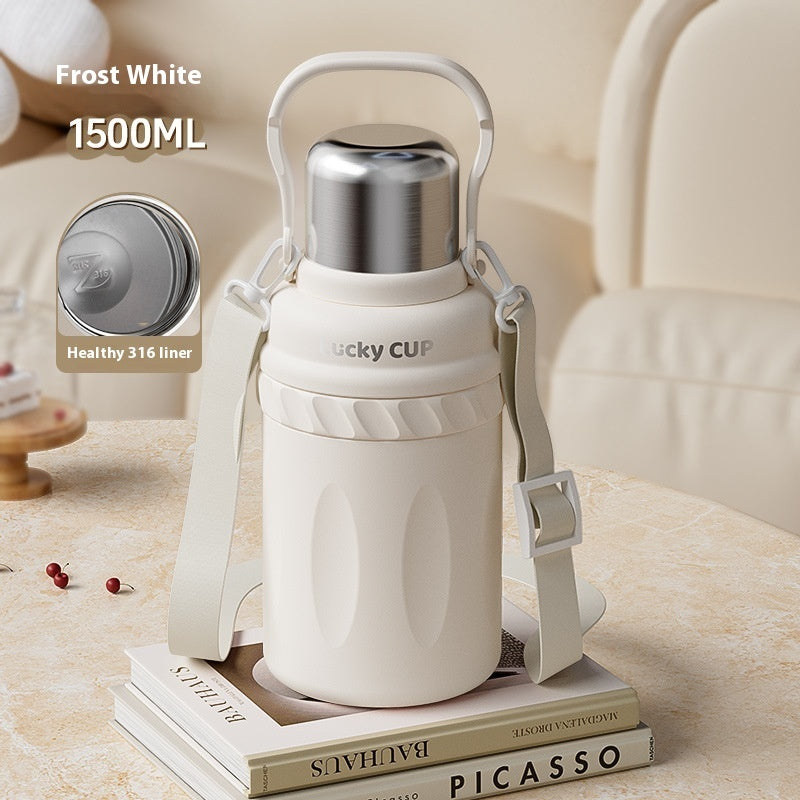 Girls' Good-looking Large Capacity 316 Stainless Steel Insulated Outdoor Portable Kettle