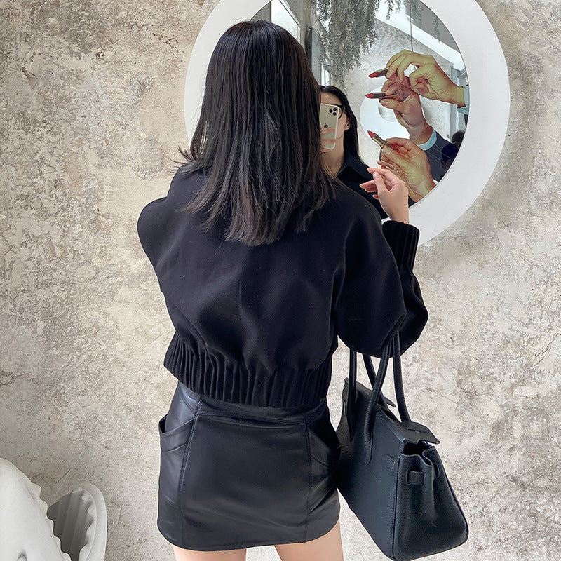 Ladies Studded Loose Black Jacket Top