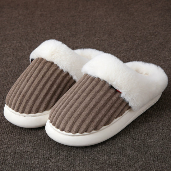 Plush Slippers Winter Thickened Coral Couple