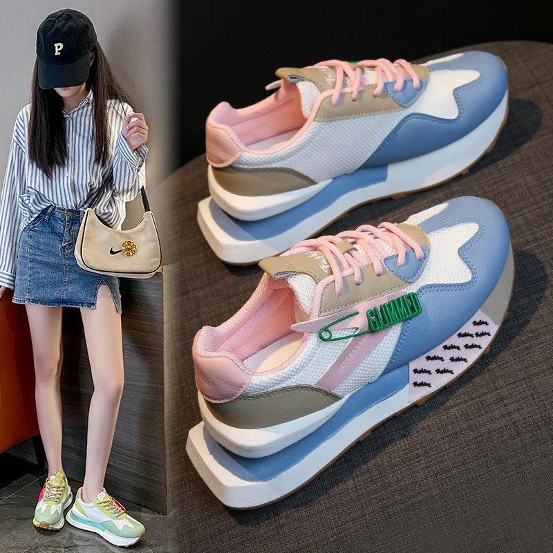 Daddy Breathable Summer Genuine Leather Thick Bottom Women'S Clothing Argan Sneaker