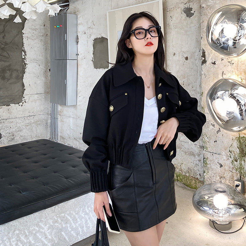 Ladies Studded Loose Black Jacket Top