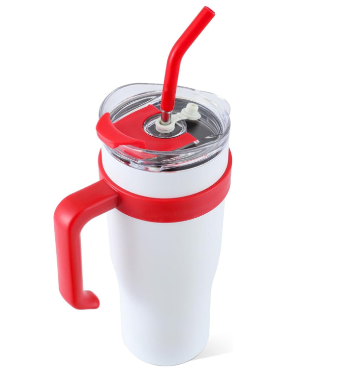 Tumbler With Straw Lid Insulated Travel Tapered Mug Gift Coffee Cup Holder Friendly Keep Cold Or Hot Sweat Proof Resuable trendy Bottles,