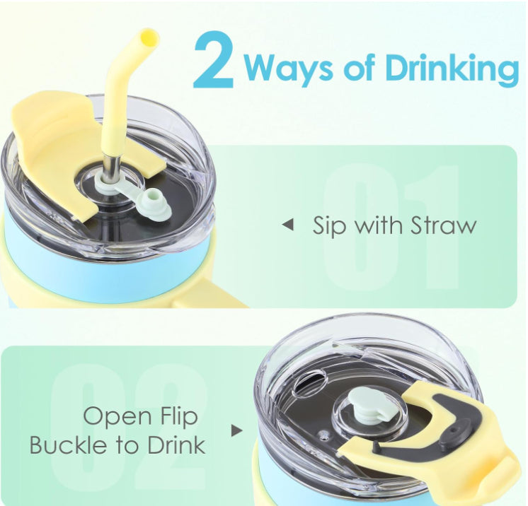 Tumbler With Straw Lid Insulated Travel Tapered Mug Gift Coffee Cup Holder Friendly Keep Cold Or Hot Sweat Proof Resuable trendy Bottles,