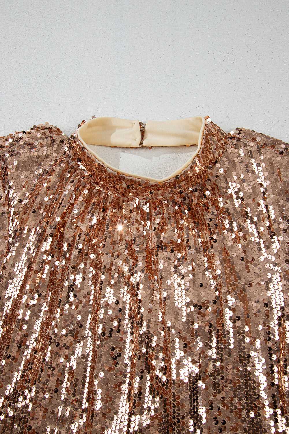 Glimmer Goddess Mini – Gold Sequin Cutout Dress