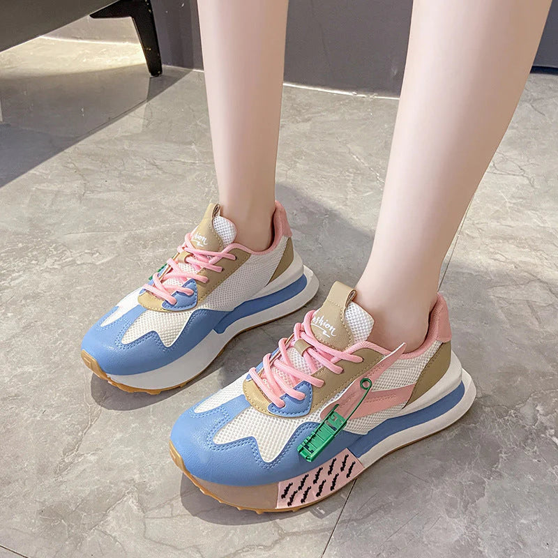 Daddy Breathable Summer Genuine Leather Thick Bottom Women'S Clothing Argan Sneaker