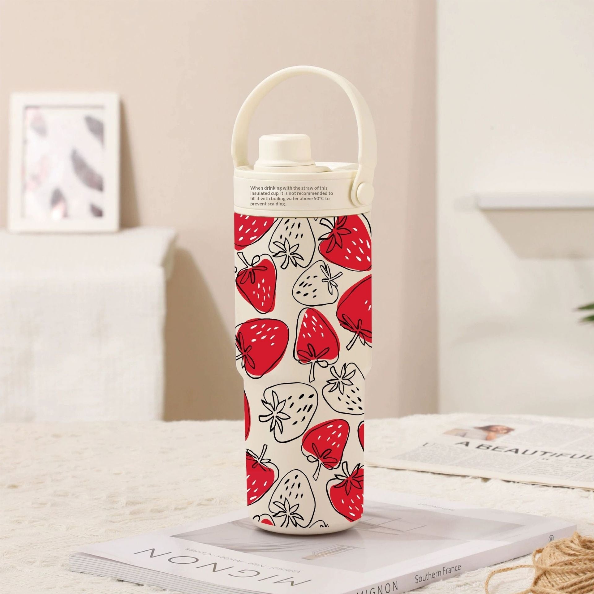 Ceramic Inner Liner Insulated Large Capacity Hand-held Straw Cup