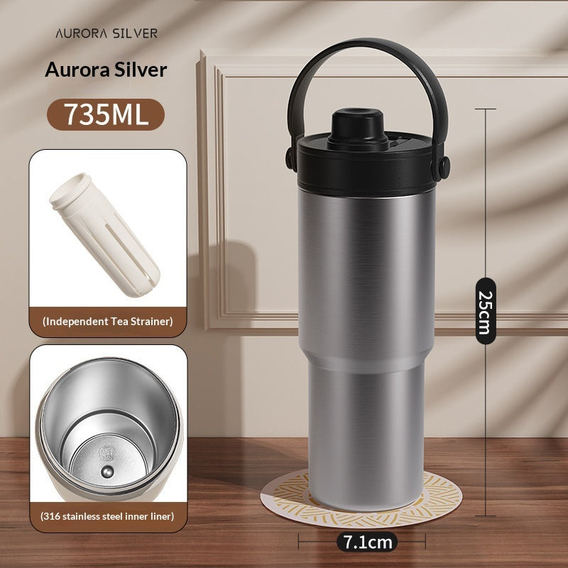 Ceramic Inner Liner Insulated Large Capacity Hand-held Straw Cup